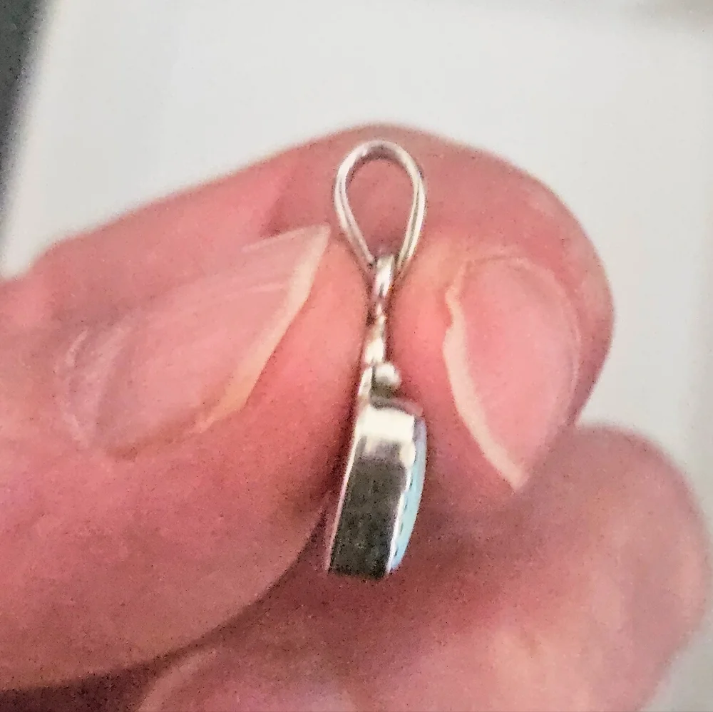 GOLDEN HILLS TURQUOISE HEART PENDANT 925 STERLING SILVER - Picture 5 of 5